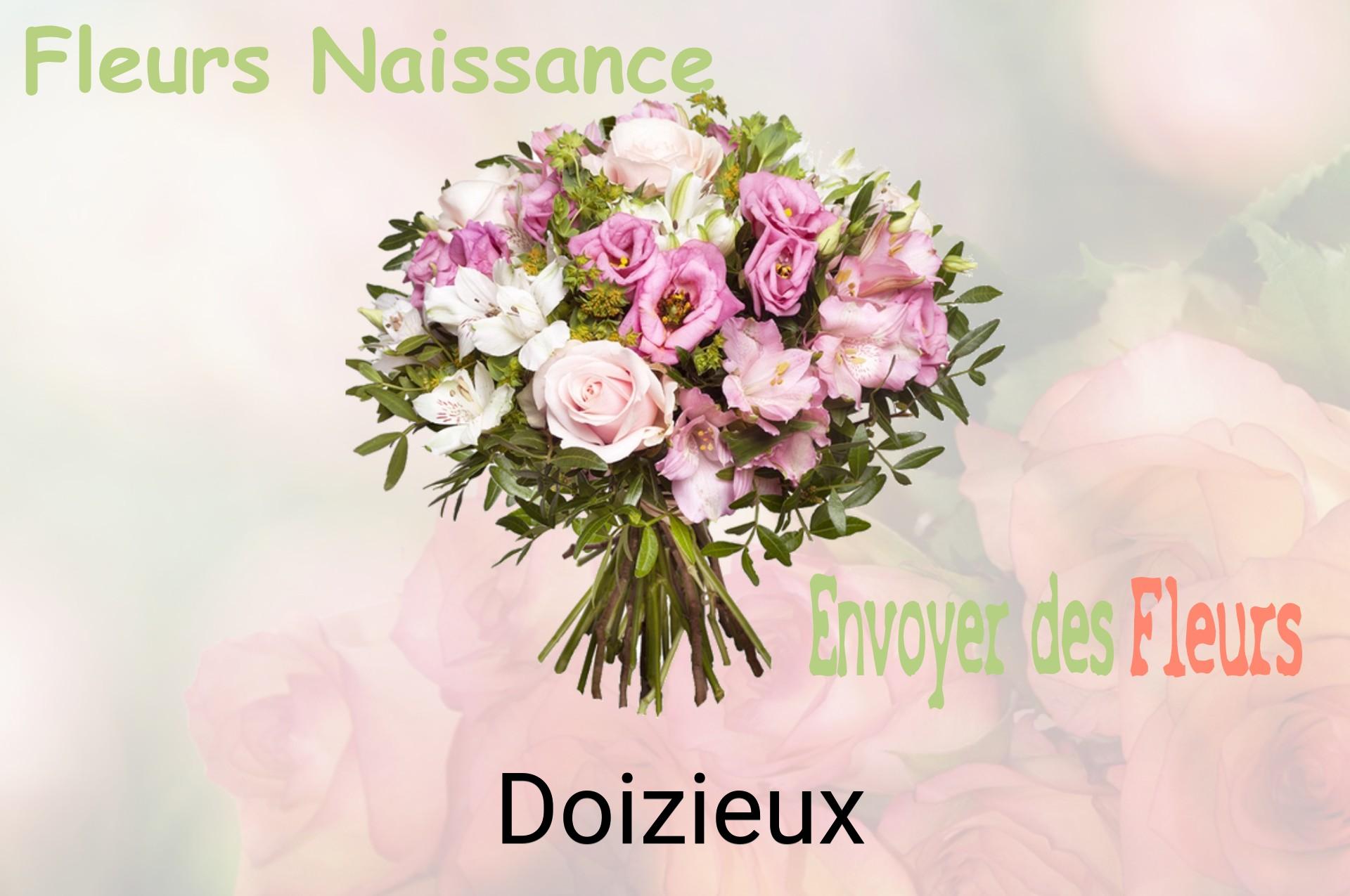 Bouquet de fleurs de naissance livré à Doizieux
